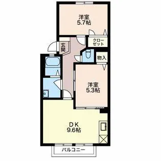 グランデール福光【1階】の間取り