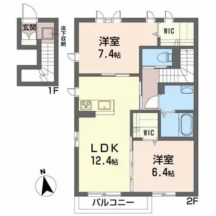 ラブリーライフ佐沼【2階】の間取り