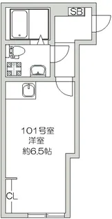 ハローハイツ新堀【1階】の間取り