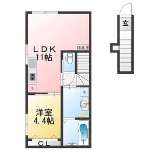 グランビルド江木【2階】の間取り