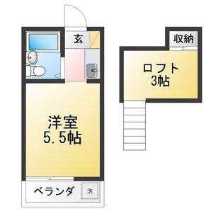 AKEOハイツ【1階】の間取り
