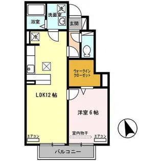 クロシェットB【1階】の間取り