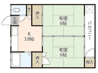 味埜アパート【2階】の間取り