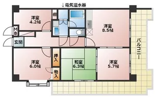 ウェルステージ丸浩弐番館【2階】の間取り
