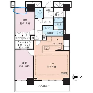 ベイクレストタワー【37階】の間取り