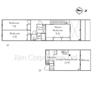 MOON CITY 2nd【2階】の間取り
