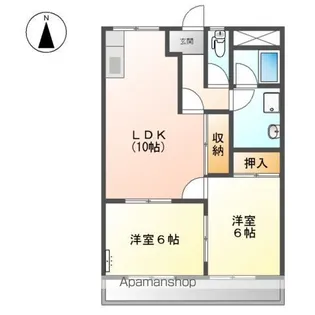 バンティアン【1階】の間取り