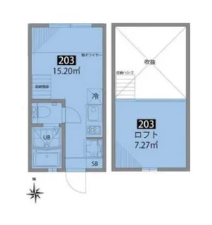 グランエッグス東中野【2階】の間取り