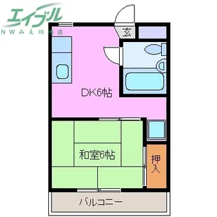 くわなハイツ【2階】の間取り
