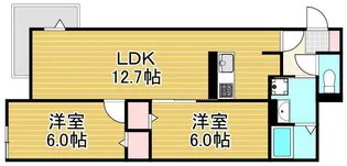 オードリーコート【3階】の間取り