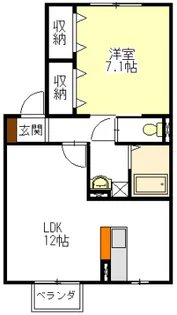 エクレールA・B棟【1階】の間取り