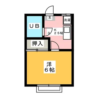 雅16コーポ【1階】の間取り