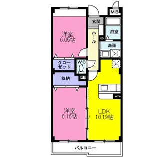 ノース ビレッジ【3階】の間取り