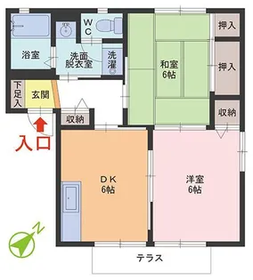 MaisonさくらII F棟【1階】の間取り