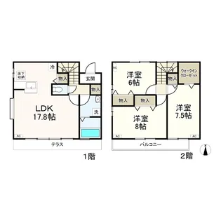 ローズベリーA・Bの間取り