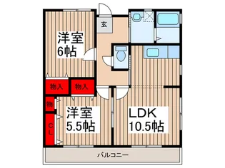 丸野レジデンス【1階】の間取り