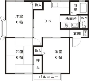 リルパーム南林間【2階】の間取り
