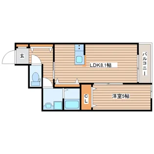 グリーンヒル大和【1階】の間取り