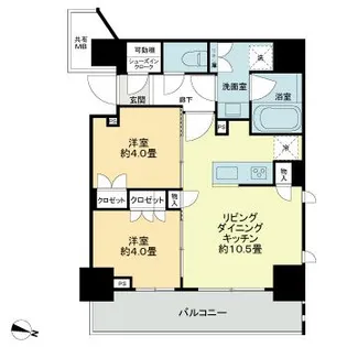 ライオンズ千代田岩本町ミレス KDA【8階】の間取り