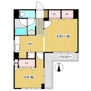 ディアコート篠崎【2階】の間取り