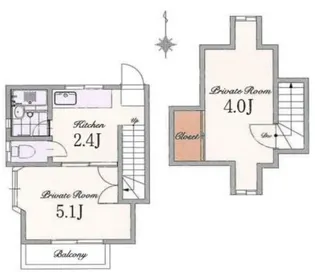 谷口コーポRの間取り