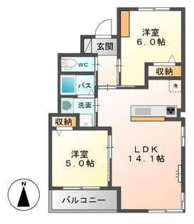 リトルパンドMソラーレ【3階】の間取り