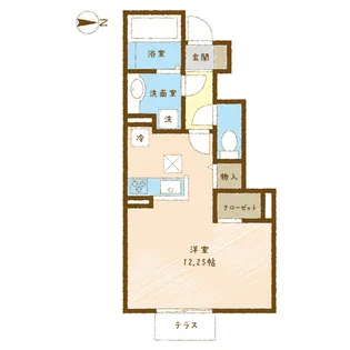 コントレール【1階】の間取り