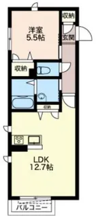ウェルグリーン 大友【1階】の間取り