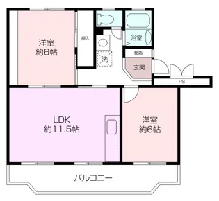マモール北久里浜A棟【3階】の間取り