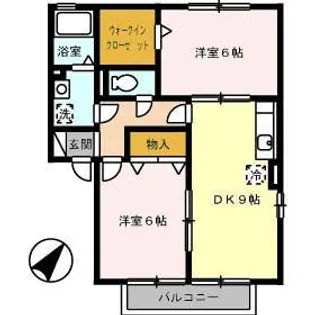 アフローラル A棟【1階】の間取り