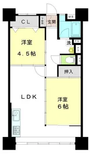 亀戸2丁目公団6号棟【5階】の間取り
