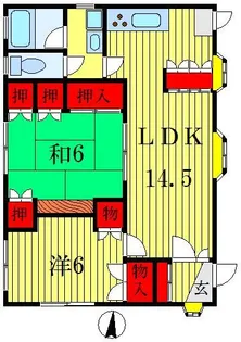 コーポ山田【1階】の間取り