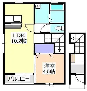 クレアハウス A【2階】の間取り