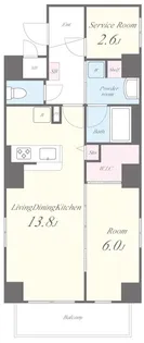 MEIN SCHLOSS亀戸【3階】の間取り