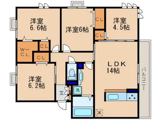 グランプリュスK【2階】の間取り