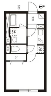 ハーモニーフラッツ神楽坂【2階】の間取り