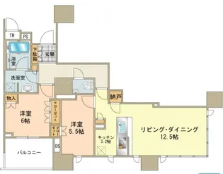 ドゥ・トゥールEAST【8階】の間取り