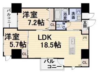 ミルキーウェイ7【4階】の間取り