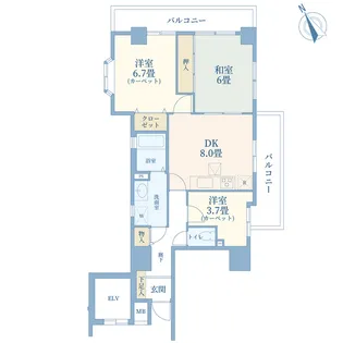 アーバンコート戸田公園【2階】の間取り