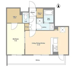 Monkstown夏目坂【3階】の間取り