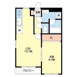 クラルーテ南本町【2階】の間取り