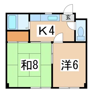 上町マンション【2階】の間取り