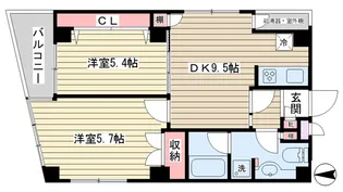 ロマネ西小山【2階】の間取り