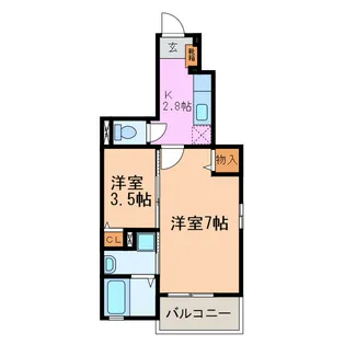 コスモ【1階】の間取り