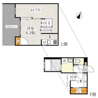 CB和白ヒナタ【2階】の間取り
