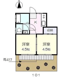 プチハイム井草【1階】の間取り