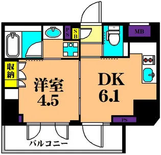 ルフォンプログレ品川大井【11階】の間取り
