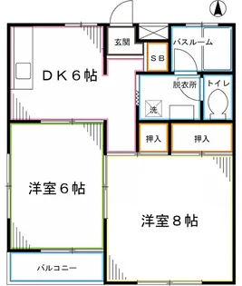 ハイムS.T.Y.II【2階】の間取り