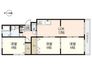 ベルコーポ井口【2階】の間取り