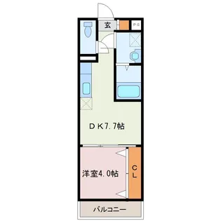 リデアル中津【2階】の間取り